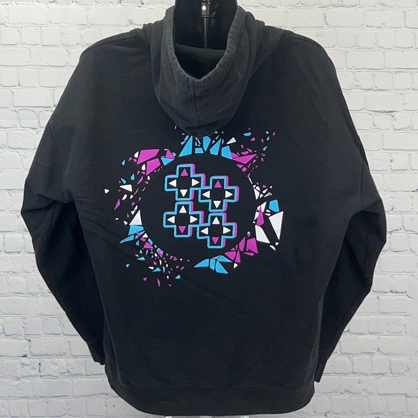WWE UpUpDownDown Hoodie XXL 2XL Black Xavier Woods Austin Creed Wrestling Gaming