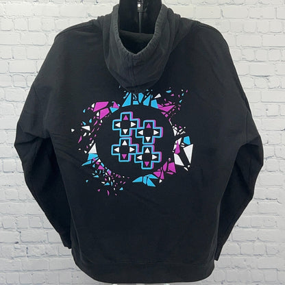 WWE UpUpDownDown Hoodie XXL 2XL Black Xavier Woods Austin Creed Wrestling Gaming