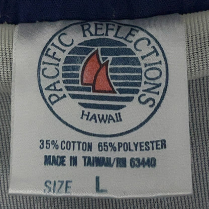 Vintage 80s Hawaii Rainbow Swim Trunks Shorts L Large Pacific Beach Yacht Club