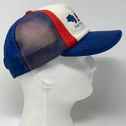 Vintage 80s Bass Cat Fishing Boats Trucker Hat Baseball Cap Mesh Snapback Blue