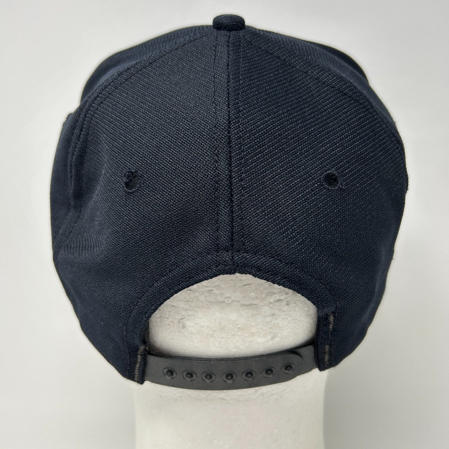 Vintage 80s Solid Blank Hat Baseball Cap Navy Blue Snapback 6 Panel Made In USA