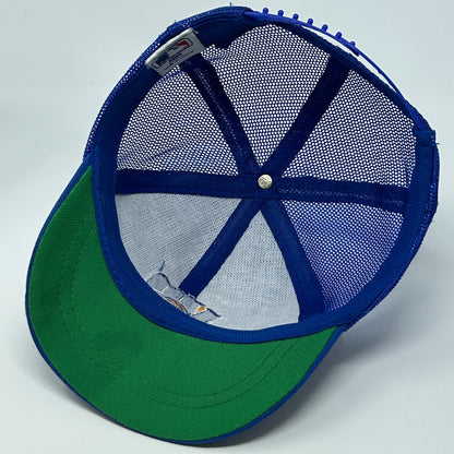 Vintage 80s Milwaukee Brewers Youth Trucker Hat Baseball Cap MLB Snapback Blue