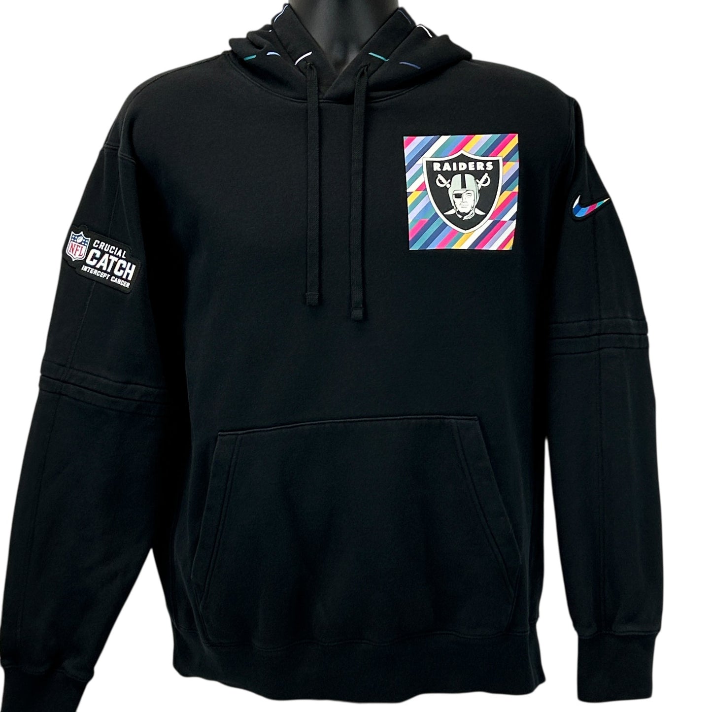 Las Vegas Raiders Crucial Catch Hoodie Hooded Sweatshirt NFL Nike Black L Large