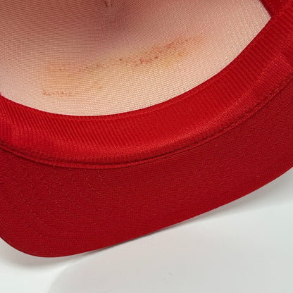 Vintage Olssons Motel Trucker Hat Cap Red 80s Mobile Alabama AAA Mesh Snapback