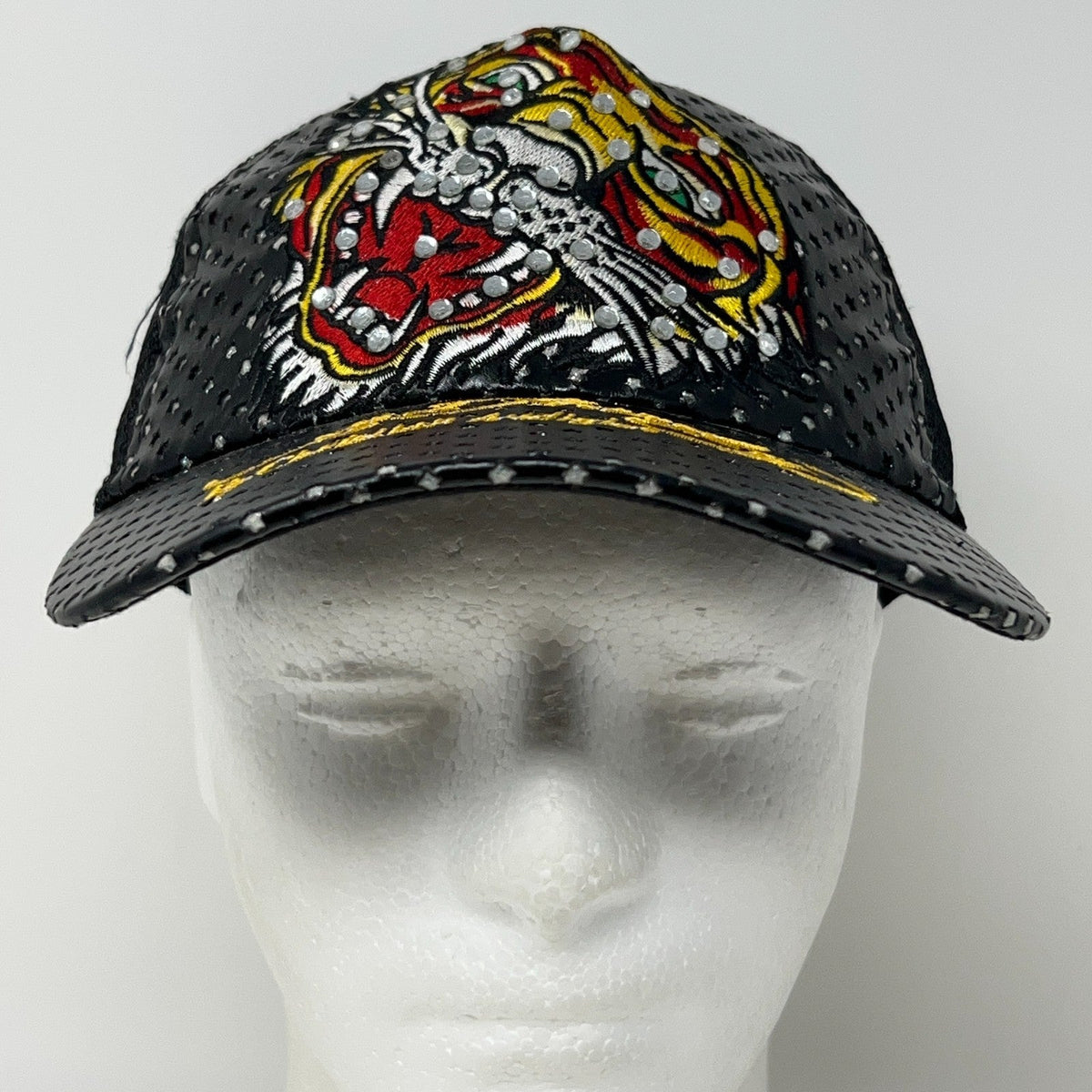 Ed Hardy Christian Audigier Tiger Rhinestone Trucker Snapback Baseball Hat Cap
