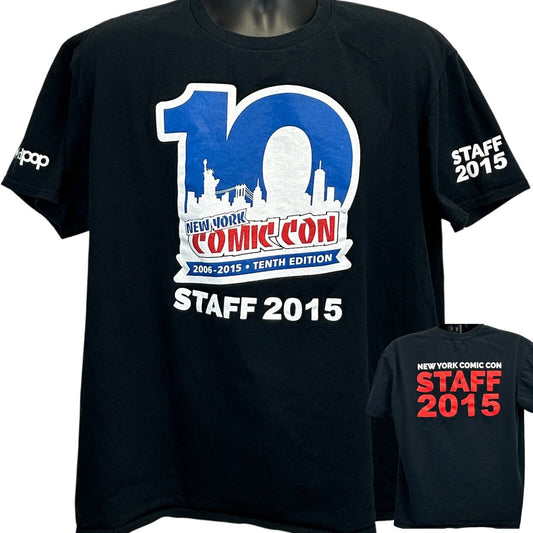 New York Comic Con 2015 T Shirt Mens X-Large NYCC Comic Book Convention Black