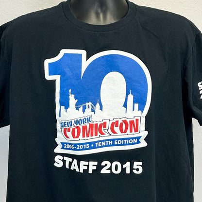 New York Comic Con 2015 T Shirt Mens X-Large NYCC Comic Book Convention Black