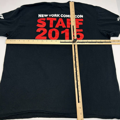 New York Comic Con 2015 T Shirt Mens X-Large NYCC Comic Book Convention Black