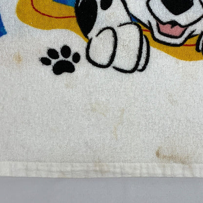 Vintage Walt Disney 101 Dalmatians Beach Towel Cartoon White Franco 90s