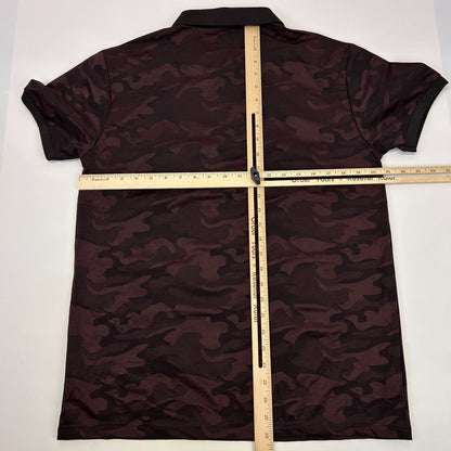 SOBK Straight Outta Brooklyn Camo Polo Shirt Camouflage Flex Fit Red L Large