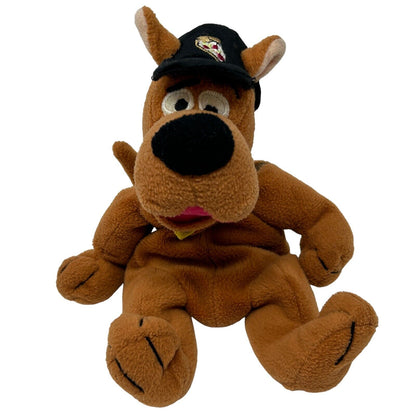 Scooby Doo Pizza Delivery Hat Beanie Vintage 90s 1998 Plush Stuffed Animal 10"