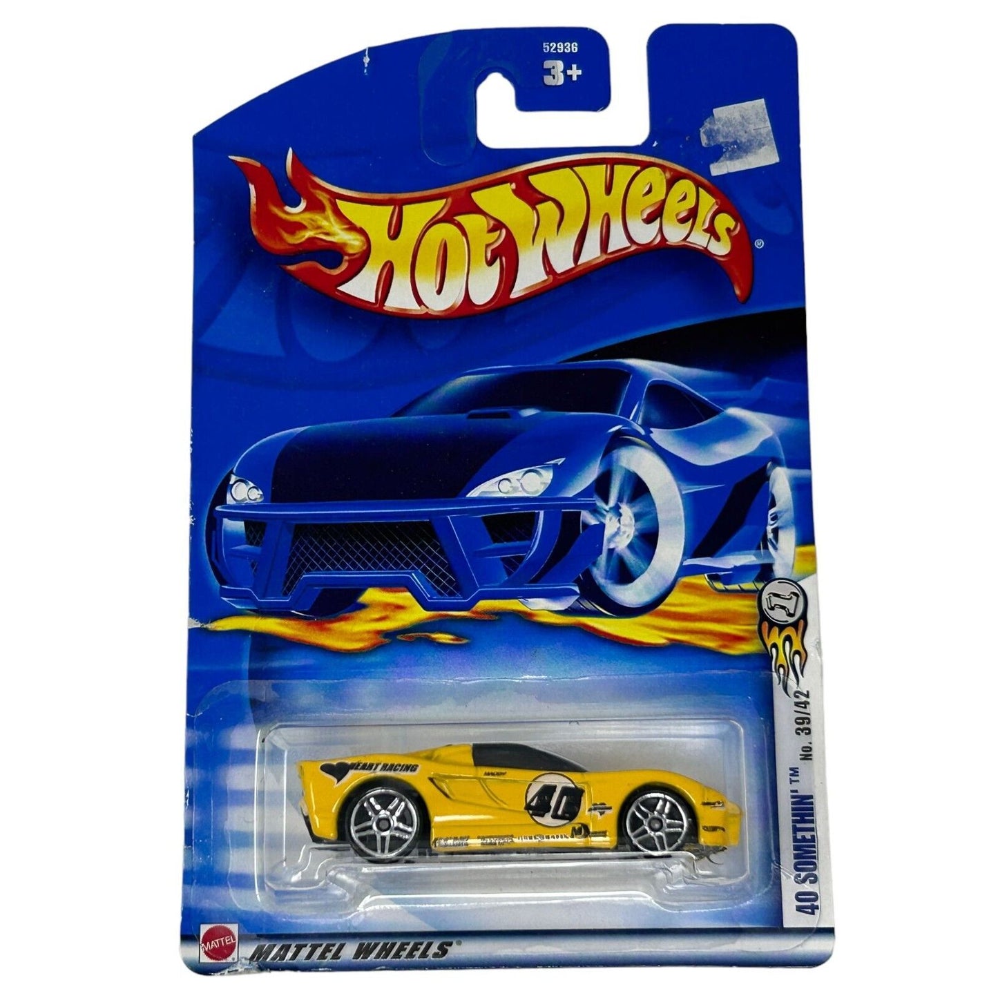 40 Somethin Hot Wheels Collectible Diecast Car Yellow Vintage 2002 New