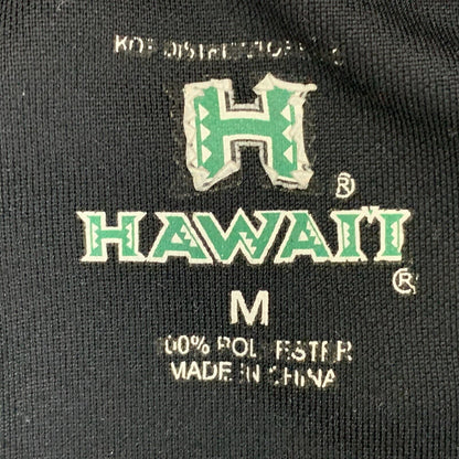 University of Hawaii UH Polo Shirt Rainbow Warriors NCAA College Black Medium