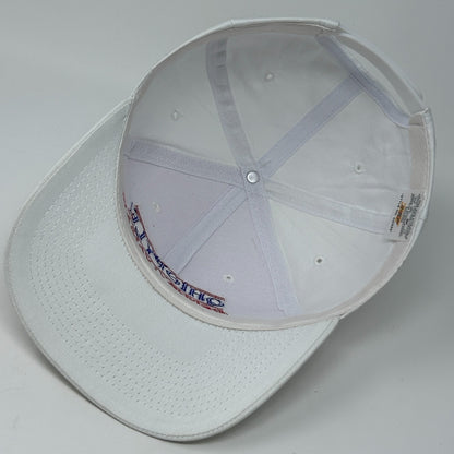 Vintage 90s Ohiopyle Pennsylvania Hat Baseball Cap 3 Bar Line Snapback White