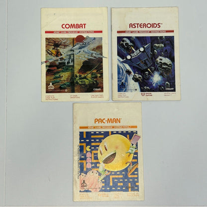 Lot of 7 Atari 2600 Video Game Cartridge Catalogs and Instructions Manuals