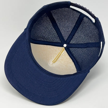 Vintage 80s Iowa Criminal Investigation Trucker Hat Baseball Cap Snapback Blue