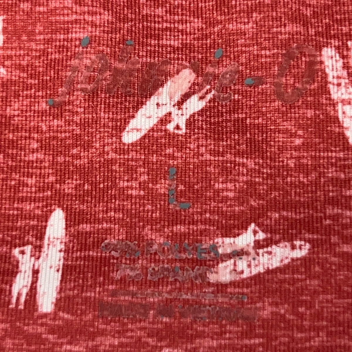 Johnnie-O Exeter Revere Golf Club Las Vegas Polo L Large Red Surfboard Print - Neon Vintage