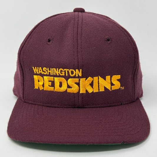 Vintage 90s Washington Redskins Hat Baseball Cap Commanders AJD Snapback Red