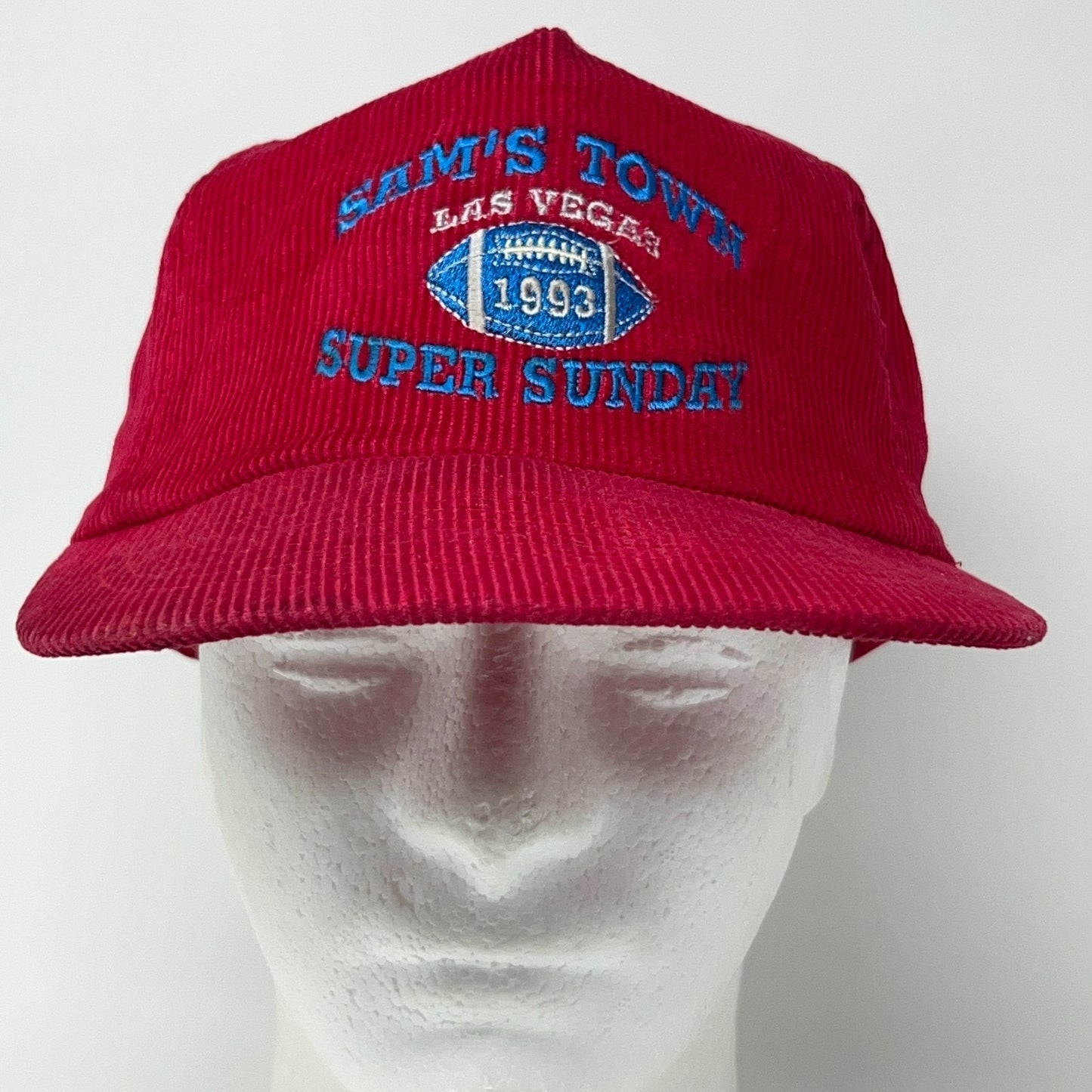 Vintage 90s Sams Town Las Vegas Super Bowl XXVII Hat Baseball Cap Cowboys Red