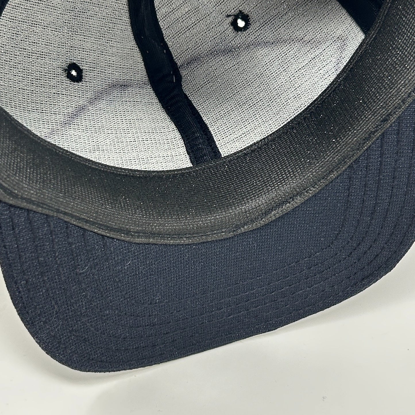 Vintage 80s Solid Blank Hat Baseball Cap Navy Blue Snapback 6 Panel Made In USA