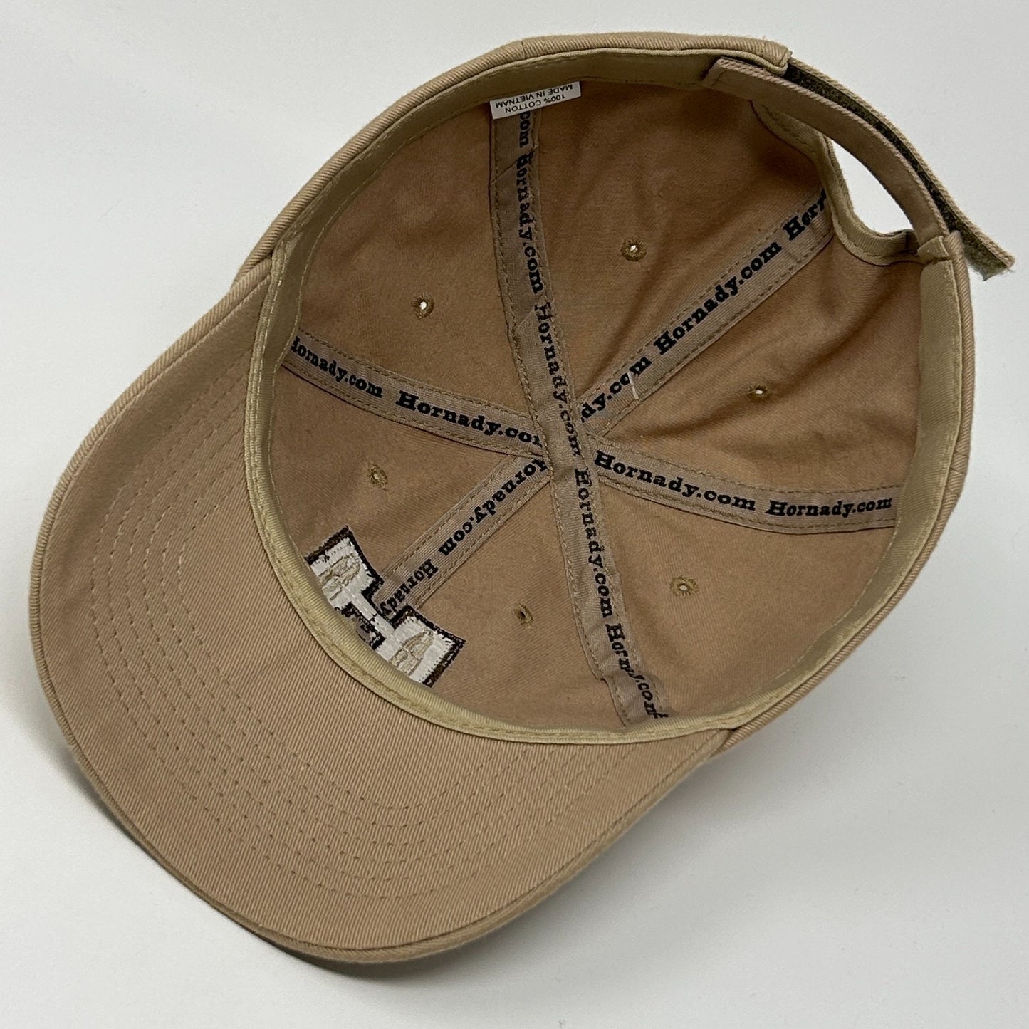 Hornady Ammunition Dad Hat Baseball Cap Firearms Bullets Strapback Khaki Beige