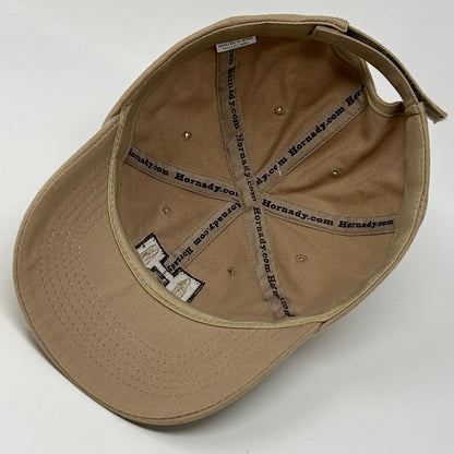 Hornady Ammunition Dad Hat Baseball Cap Firearms Bullets Strapback Khaki Beige