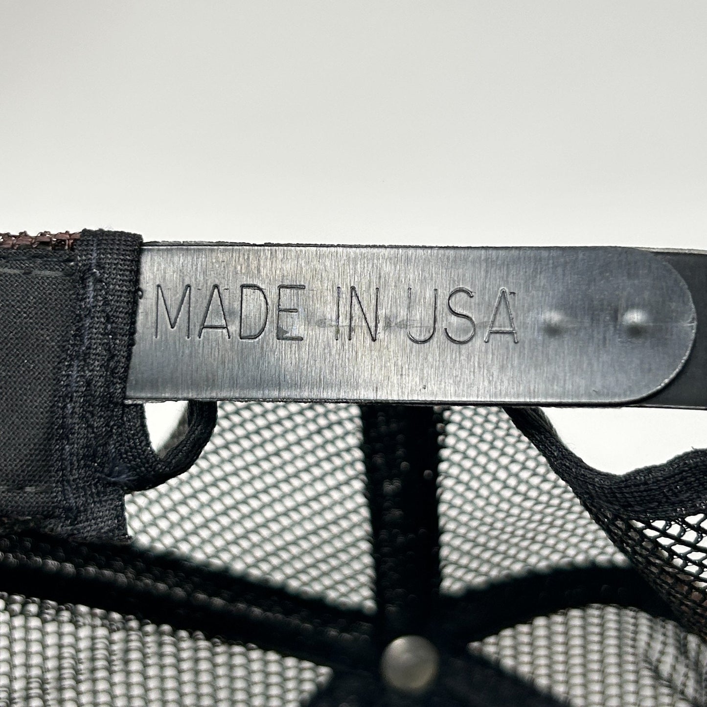 Vintage 80s KVAL Patch Trucker Hat Baseball Cap Made In USA Mesh Snapback Black