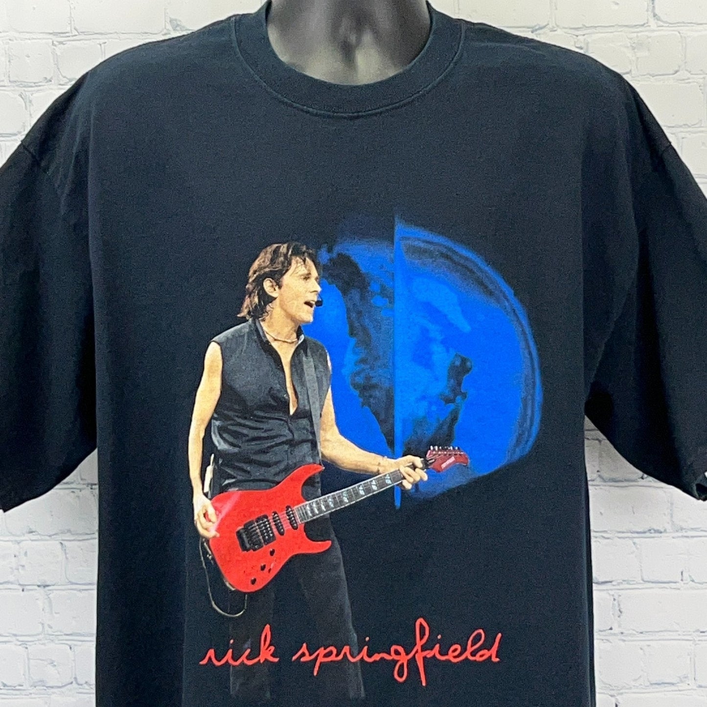 Vintage Y2Ks Rick Springfield The Day After Yesterday T Shirt Black Tee 2XL XXL