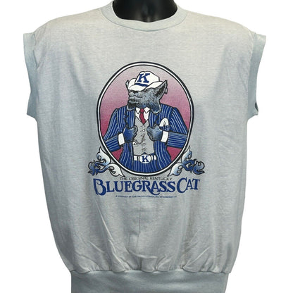 University of Kentucky Wildcats Vintage 80s T Shirt NCAA UKY Bluegrass Cat Large