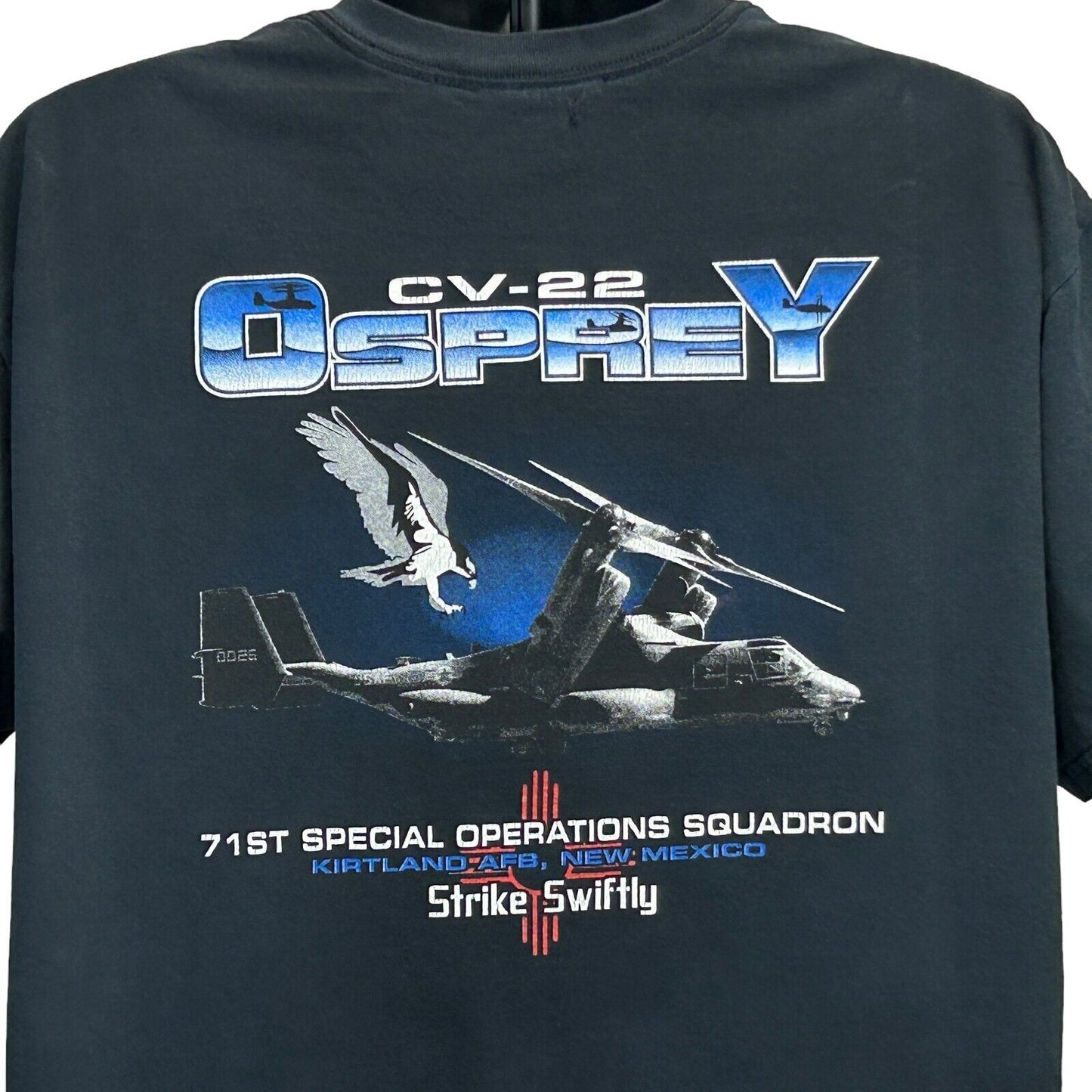 Osprey CV-22 T Shirt X-Large 71st Special Operations Squadron USAF Mens Black