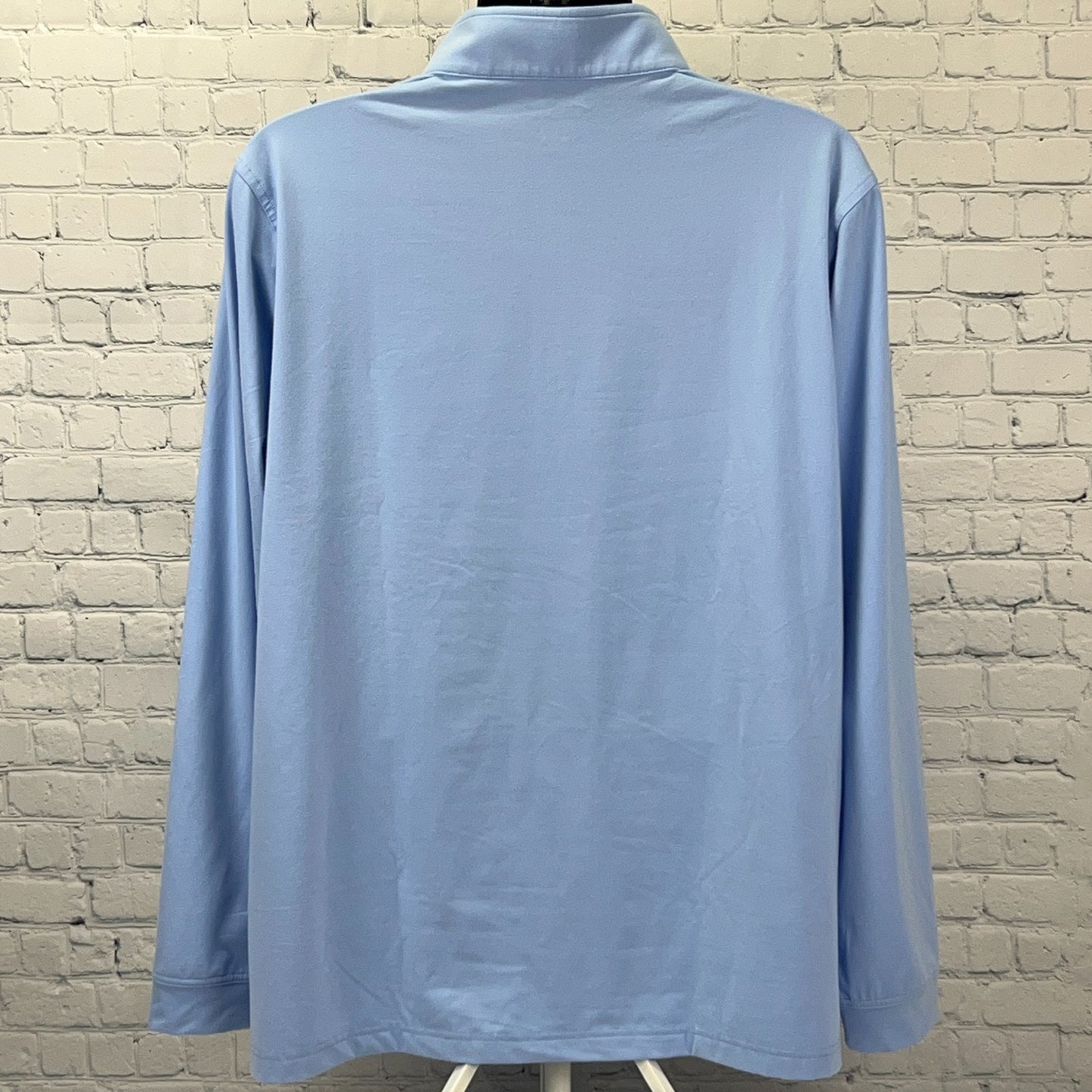 Good Good Quarter 1/4 Q Zip Shirt Golfer Golfing Long Sleeve Blue 3XL 3XLarge