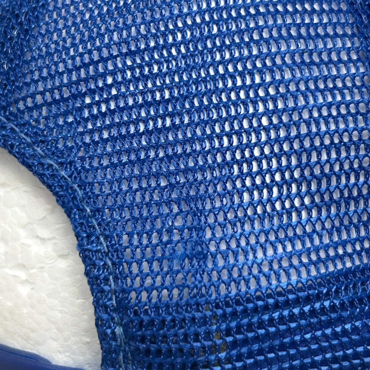 Vintage 80s I Move The Earth Patch Trucker Hat Cap Blue Mesh Snapback 5 Panel