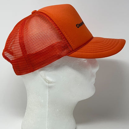 Vintage 80s Cleaver Brooks Trucker Hat Baseball Cap Boiler Room Snapback Orange