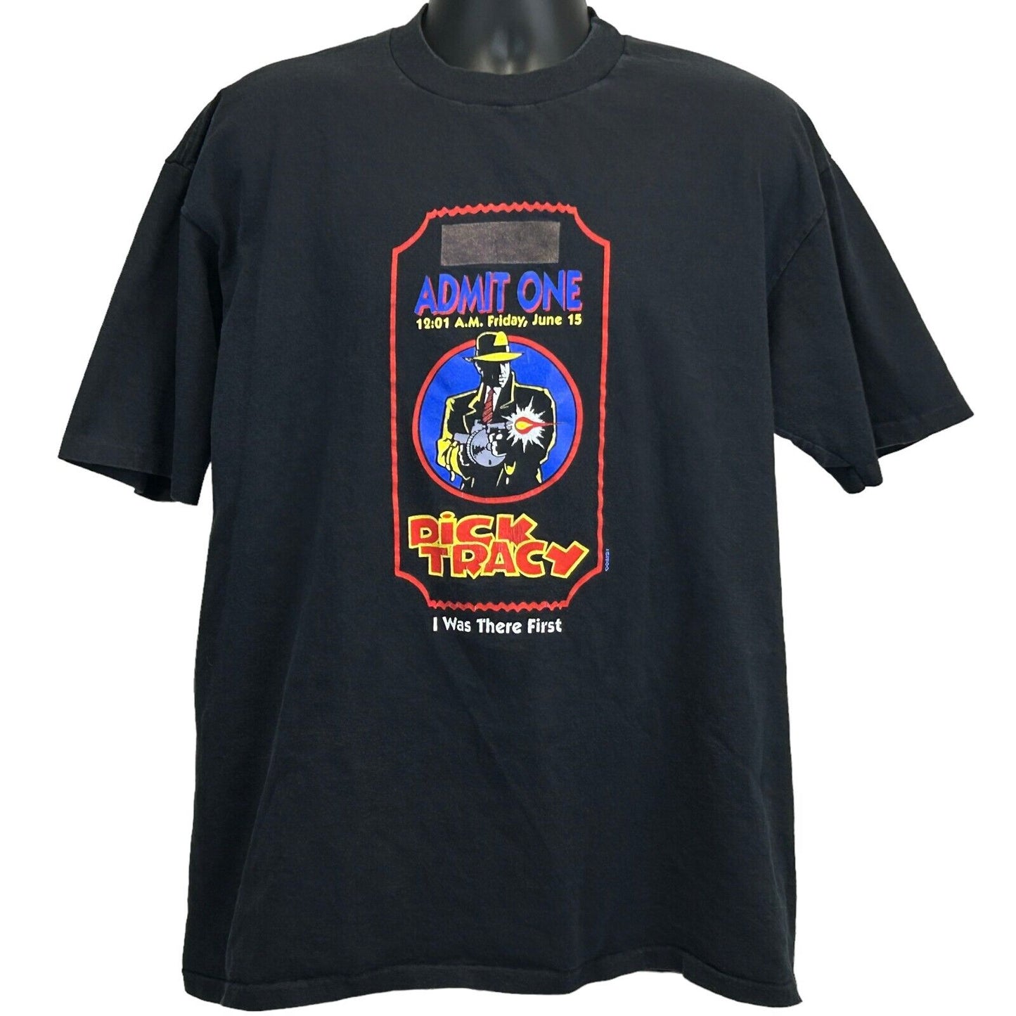 Camiseta vintage de la película Dick Tracy de los años 90, camiseta XL con estreno de película de cómics, fabricada en EE. UU.