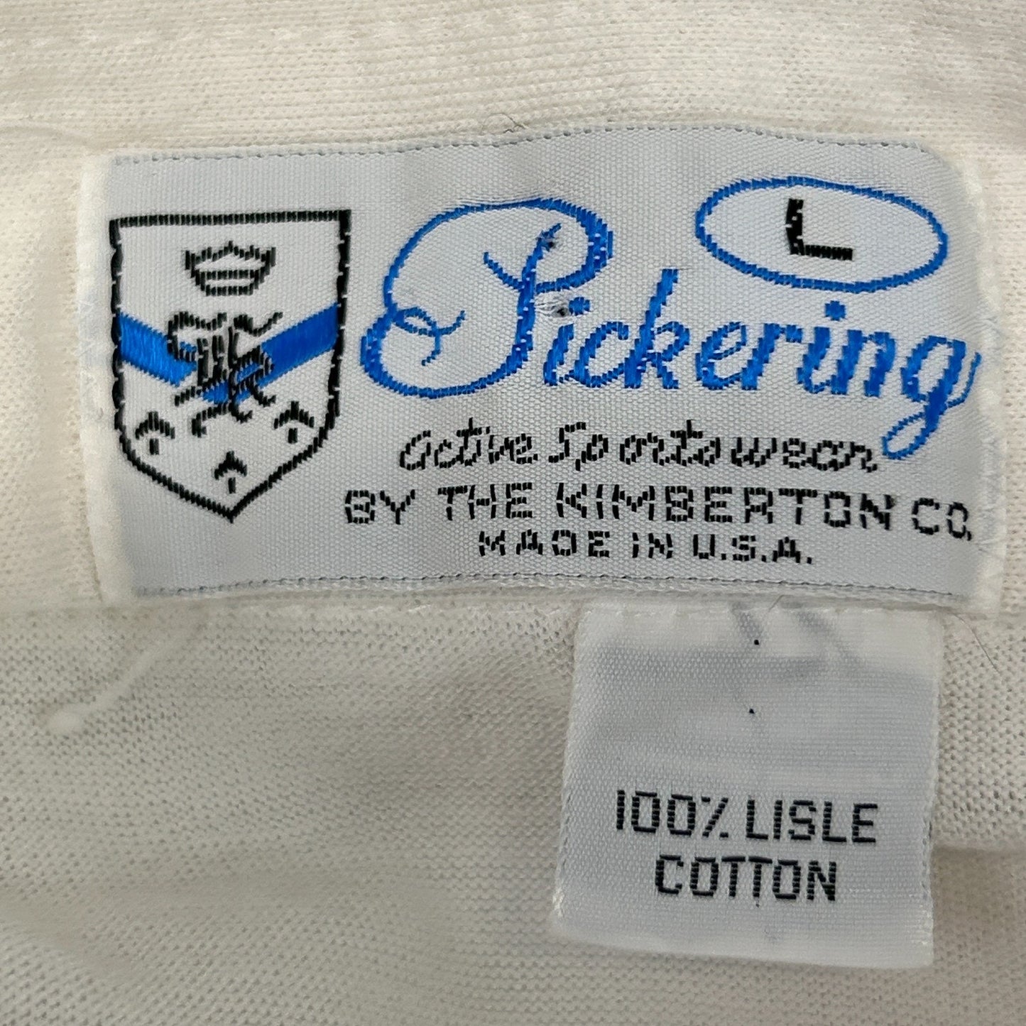 Vintage 80s Gleneagles CC Country Club Polo Shirt Plano Texas Golf White L Large