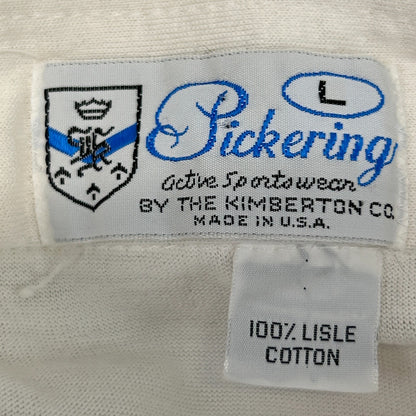 Vintage 80s Gleneagles CC Country Club Polo Shirt Plano Texas Golf White L Large