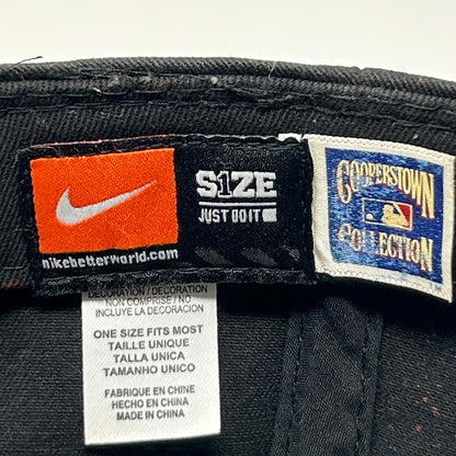 Nike San Francisco SF Giants Hat Baseball Cap Script Spellout Snapback MLB Black