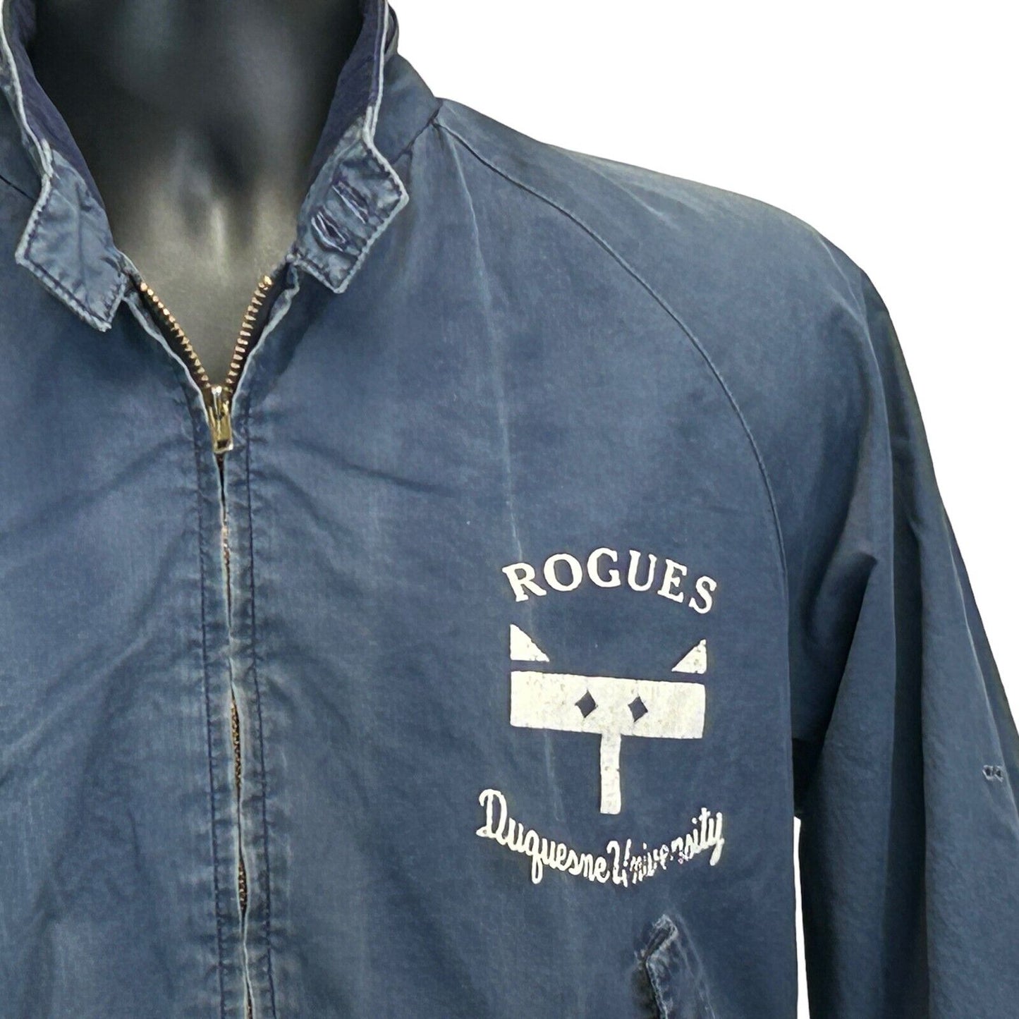 Duquesne University Dukes Vintage 50s Jacket Medium Rogues Catholic Mens Blue