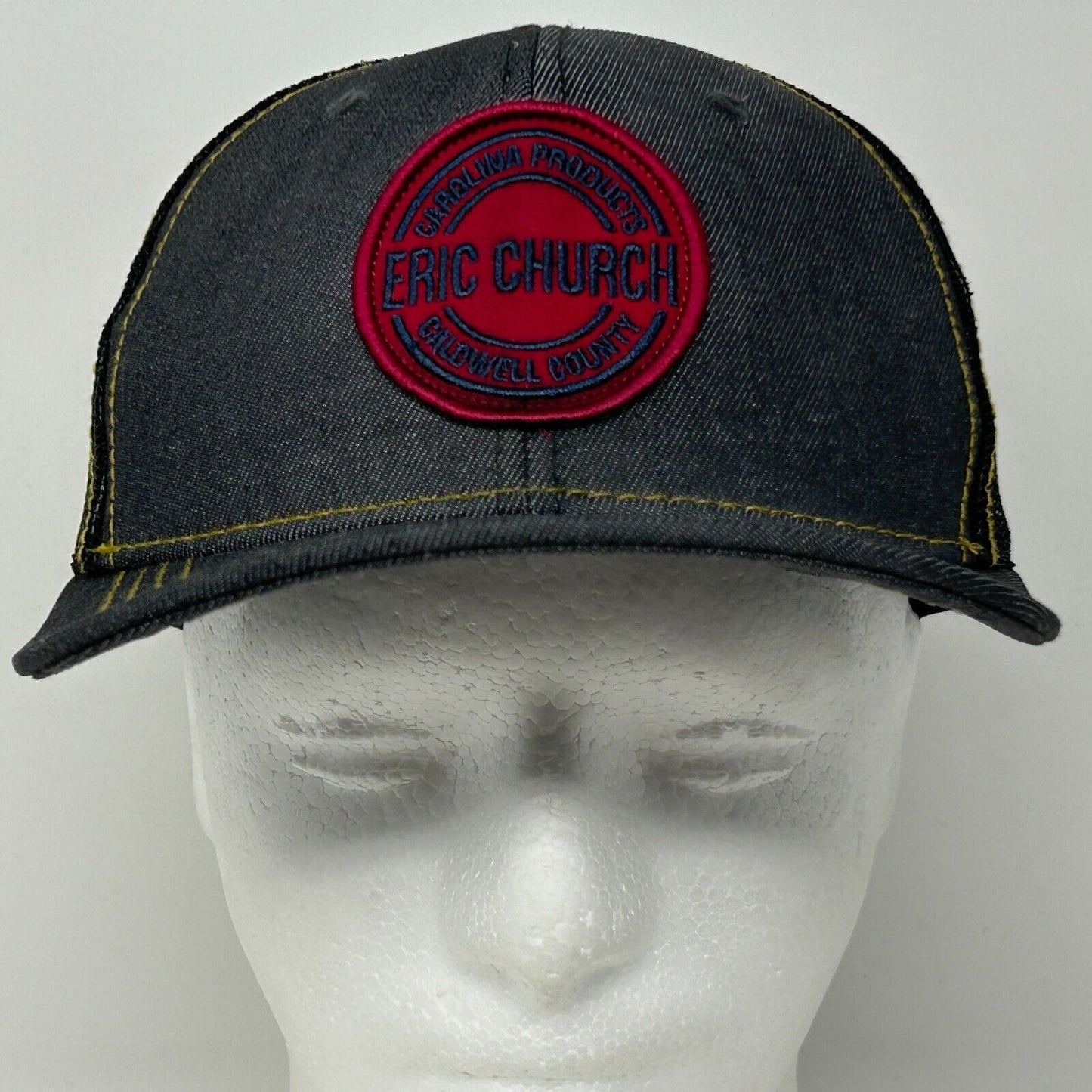 Gorra de béisbol con diseño de camionero de Eric Church, estilo country western, con cierre trasero de malla negra