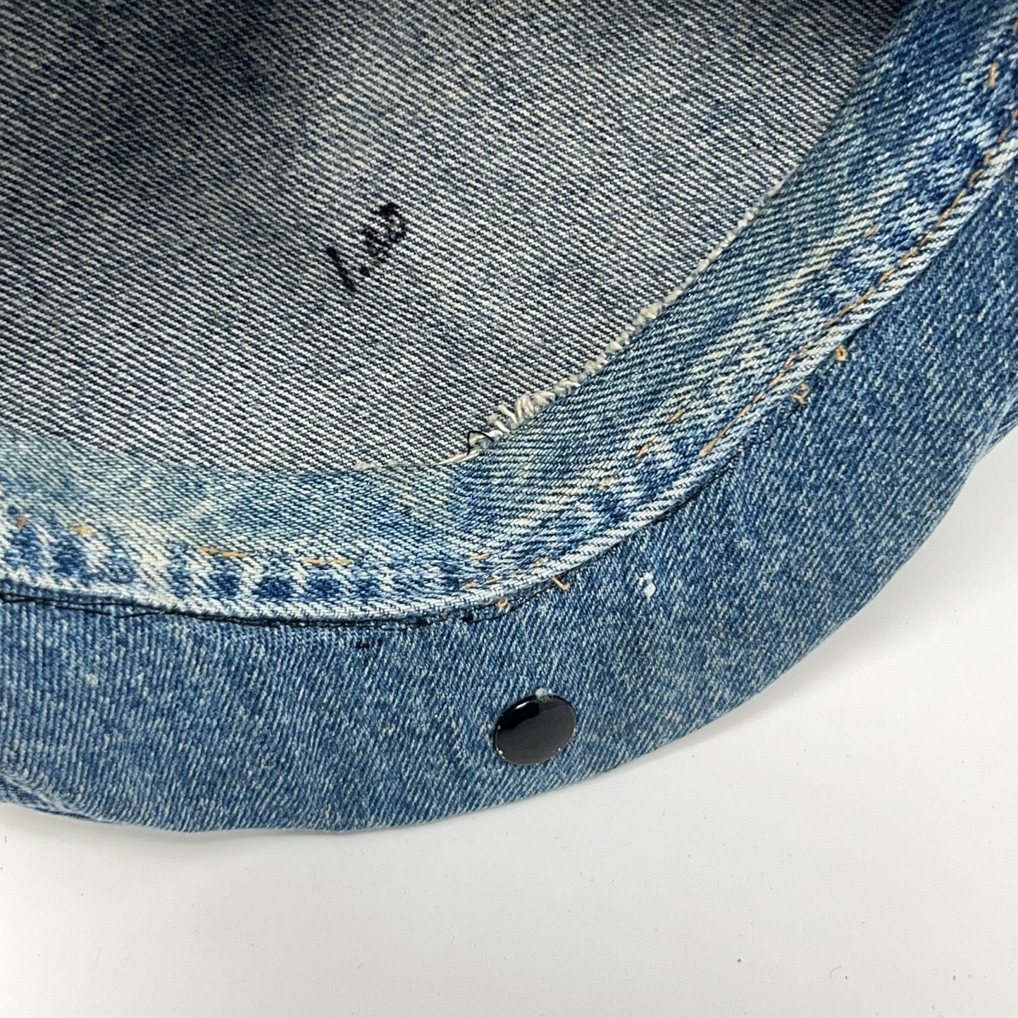 Vintage Denim Jeans Flat Cap Hat Newsboy Cabbie Handmade Blue S-M
