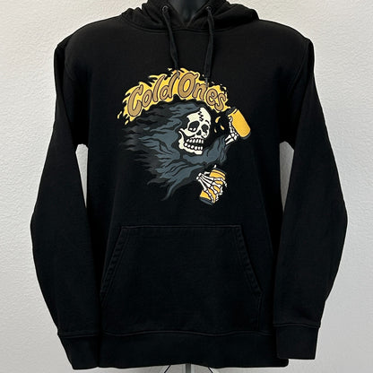 Vans Cold Ones Hoodie Hooded Sweatshirt Grim Reaper Beer Skater Black S Small