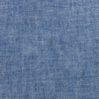 Vintage 70s Orangutan Button Front Shirt Denim Chambray Chenille Blue XL X-Large