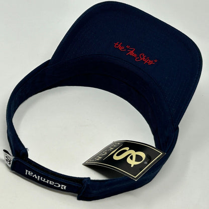 Gorra con visera Pride de Carnival Cruise Lines, la divertida gorra de viaje con correa trasera azul