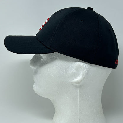 Under Armour UA Freedom Hat Baseball Cap Patriotic USA Black Flex Fitted S-M