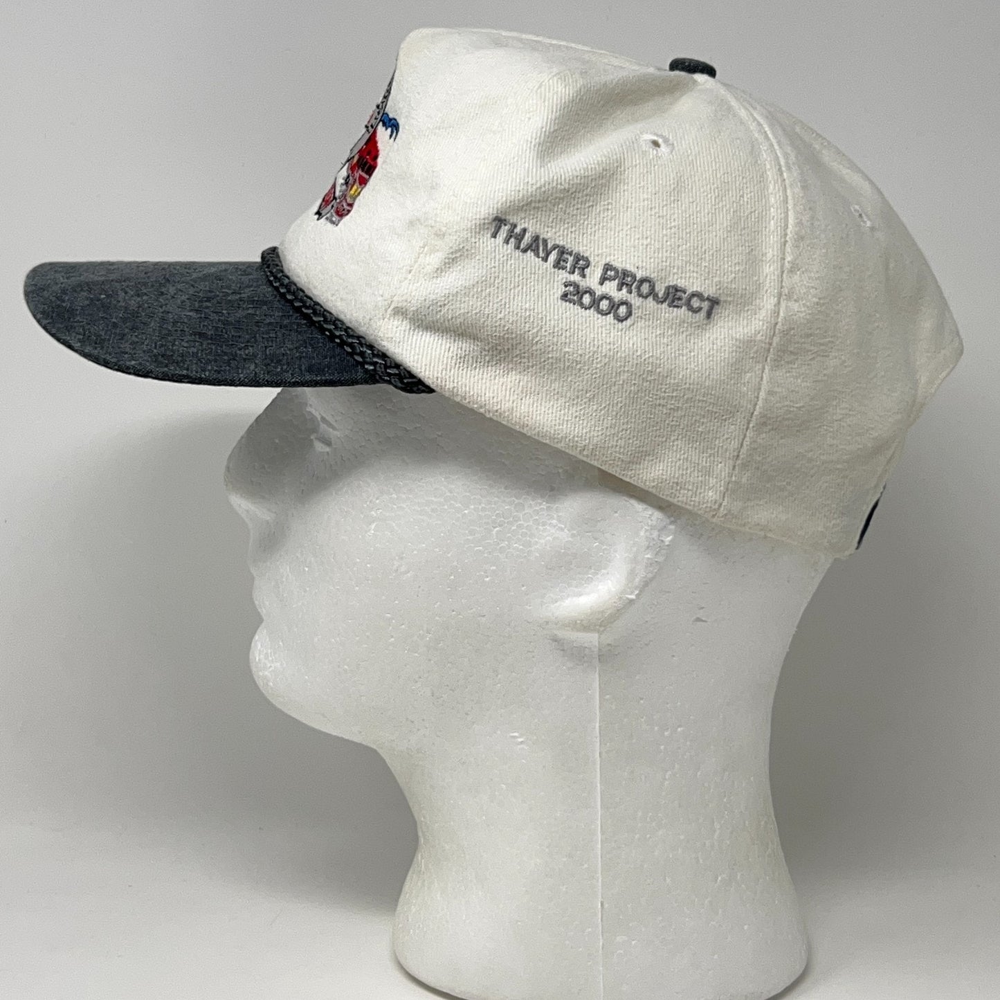 Vintage Y2Ks BNSF Memphis Thayer Project Hat Baseball Cap Railway Snapback White