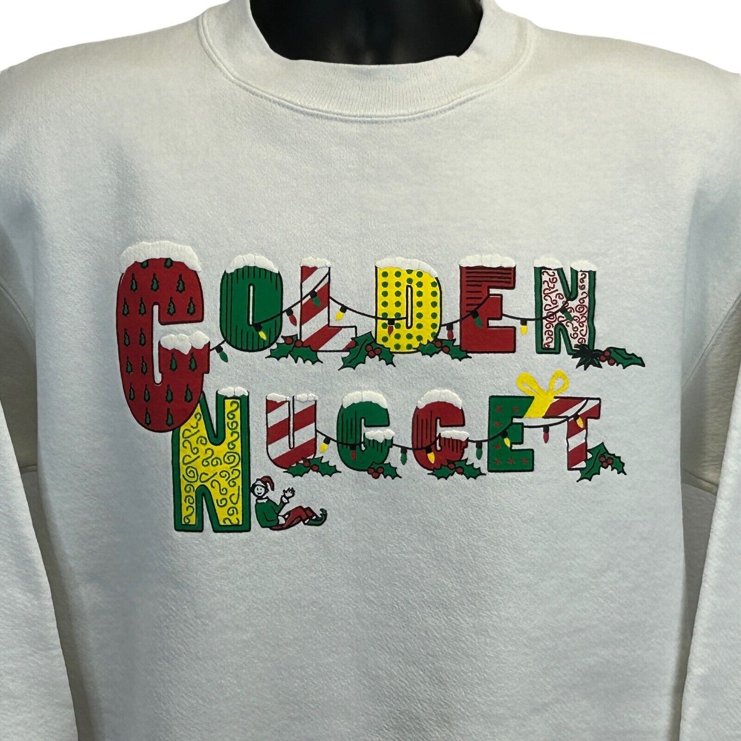 Golden Nugget Las Vegas Vintage 90s Sweatshirt Crewneck Casino Christmas Small