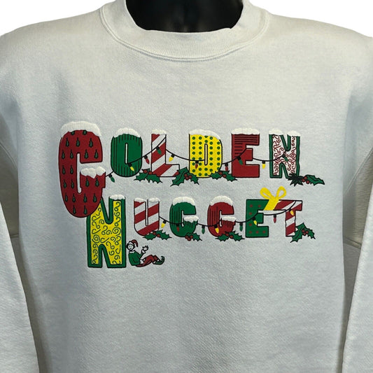 Golden Nugget Las Vegas Vintage 90s Sudadera Crewneck Casino Navidad Pequeña