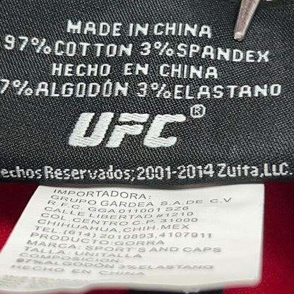 UFC Hat Baseball Cap MMA Mixed Martial Arts Official Product Red Flex Fitted S-M
