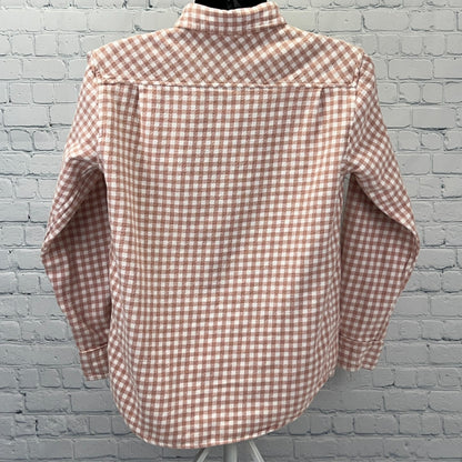 Independent Truck Co Orange Plaid Flannel Shirt M Medium Skateboard 100% Cotton