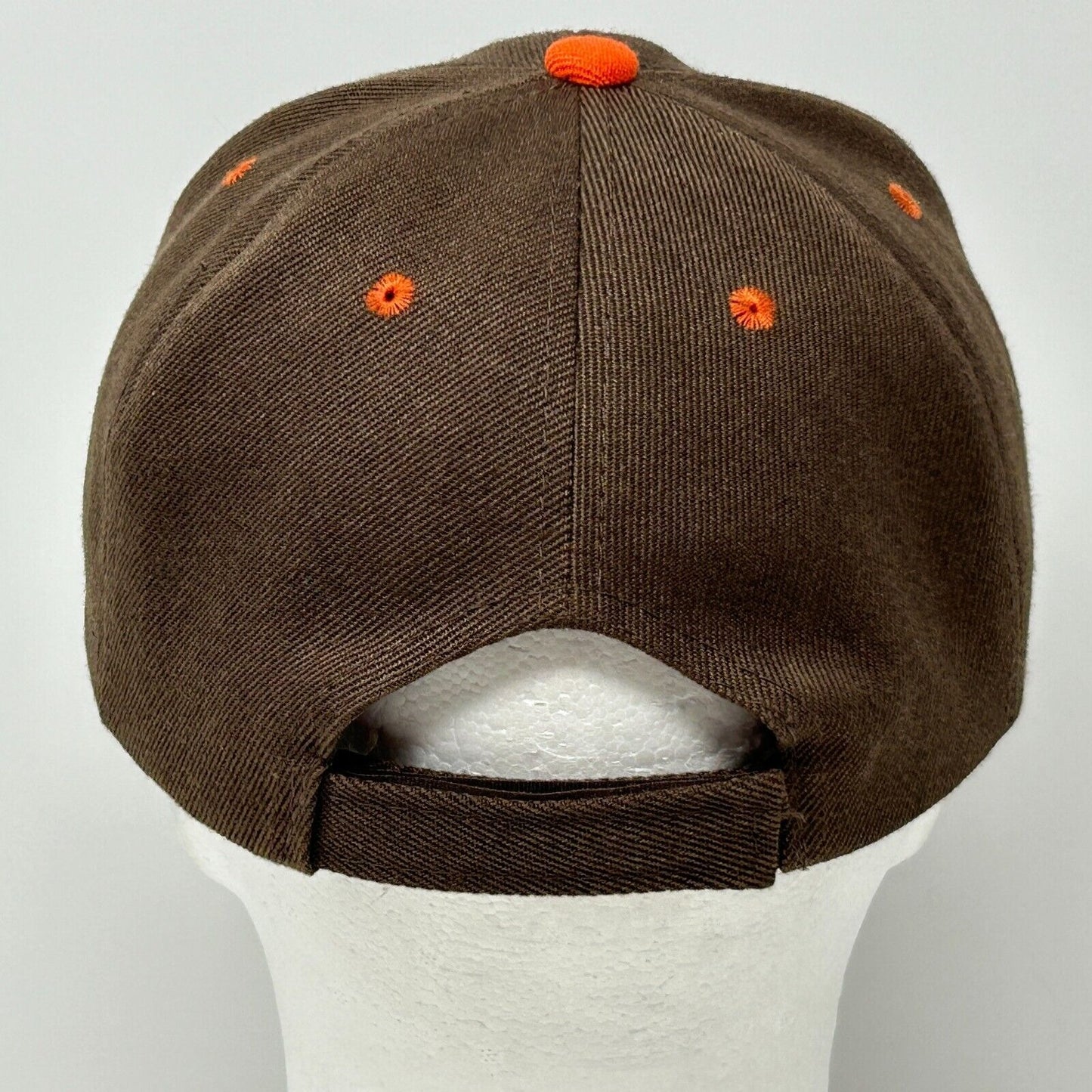 Gorra de béisbol de los Cleveland Browns, gorra con correa trasera, color marrón, fútbol americano de la NFL, de seis paneles